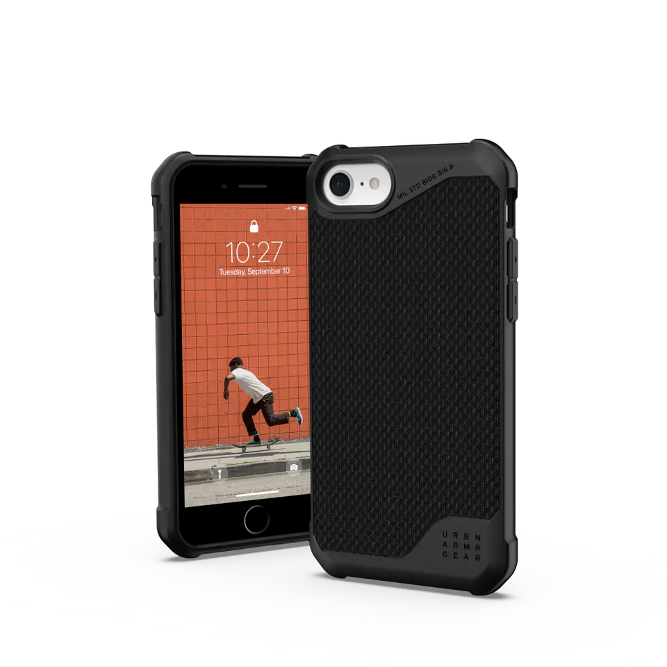 ⁨UAG Metropolis LT - obudowa ochronna do iPhone SE1/2/3G, iPhone 7/8 (black-kevlar)⁩ w sklepie Wasserman.eu