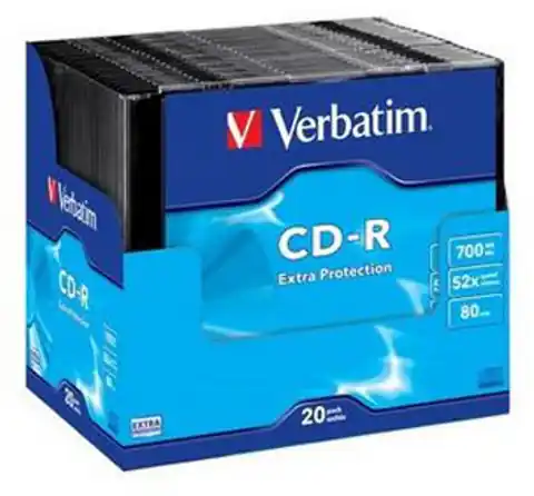 ⁨CD-R VERBATIM 700 MB 52x Slim 1  szt.⁩ w sklepie Wasserman.eu
