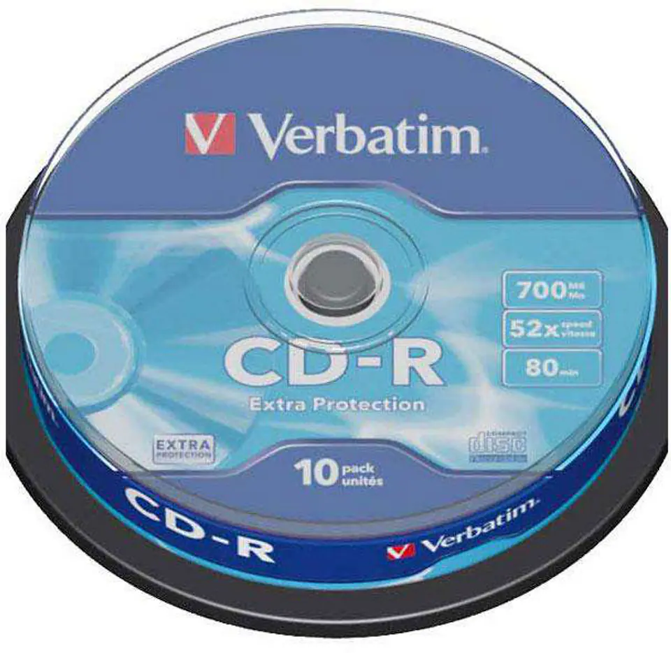 ⁨CD-R VERBATIM 700 MB 52x Cake 10  szt.⁩ w sklepie Wasserman.eu