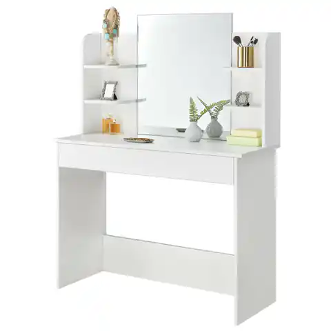 ⁨Cosmetic Dressing Table: Modern Large Mirror Shelf ModernHome⁩ at Wasserman.eu