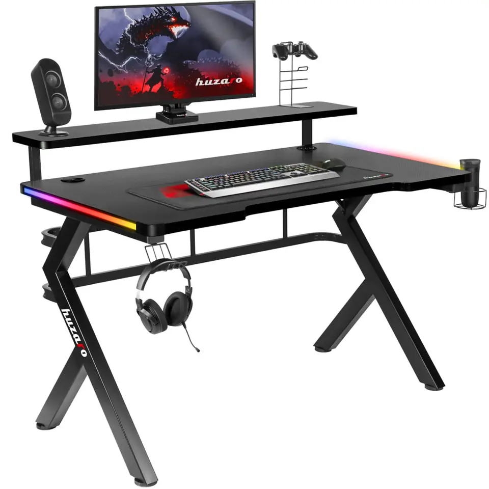 ⁨GAMING DESK HUZARO HERO 5.0 RGB⁩ at Wasserman.eu