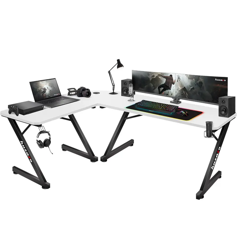 ⁨GAMING DESK HUZARO HERO 7.0 WHITE⁩ at Wasserman.eu