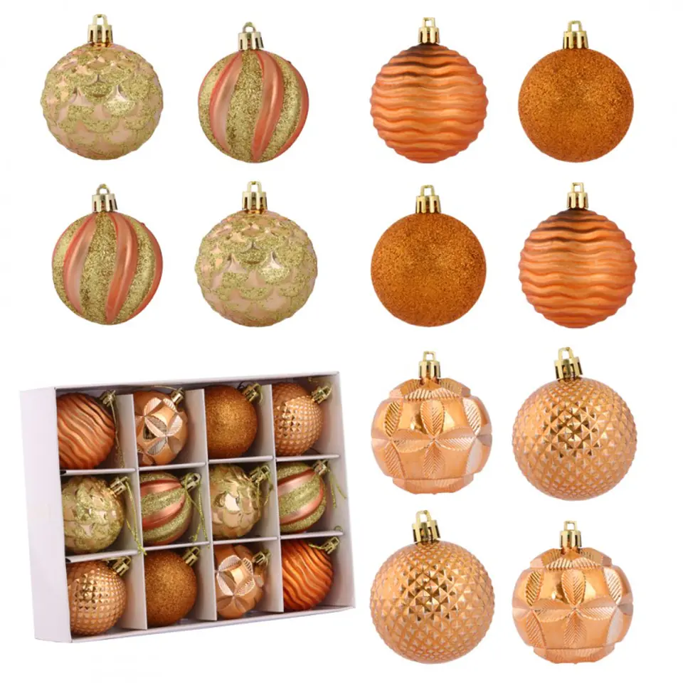 ⁨Set of Christmas balls 12 pcs in a package 6 cm diameter BSN10WZ3⁩ at Wasserman.eu