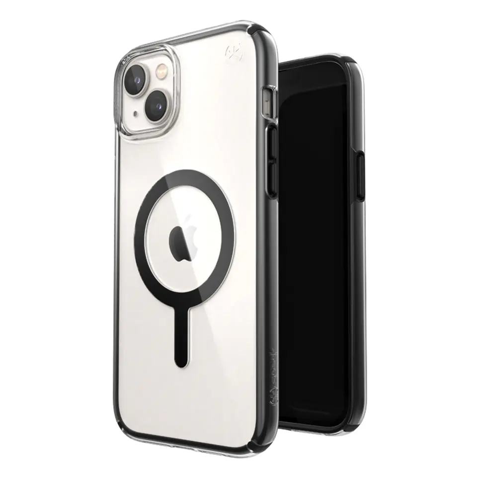 ⁨Speck Presidio Perfect-Clear with Impact Geometry + MagSafe - Etui iPhone 14 Plus z powłoką MICROBAN (Clear / Black)⁩ w sklepie Wasserman.eu