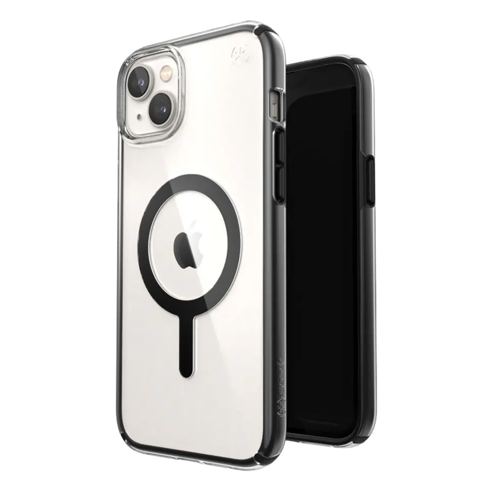 ⁨Speck Presidio Perfect-Clear with Impact Geometry + MagSafe - iPhone 14 Plus Case with MICROBAN (Clear / Black)⁩ at Wasserman.eu