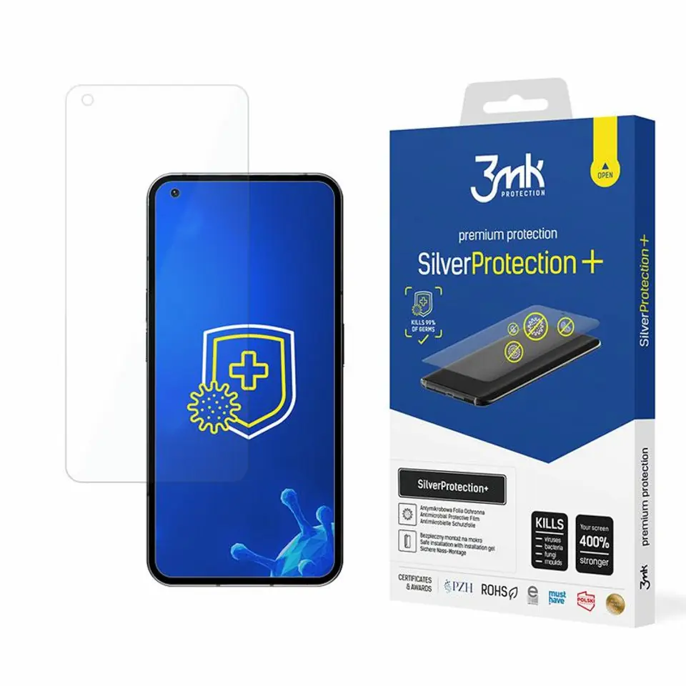 ⁨3MK Silver Protect+ Nothing Phone 1 Folia Antymikrobowa montowana na mokro⁩ w sklepie Wasserman.eu