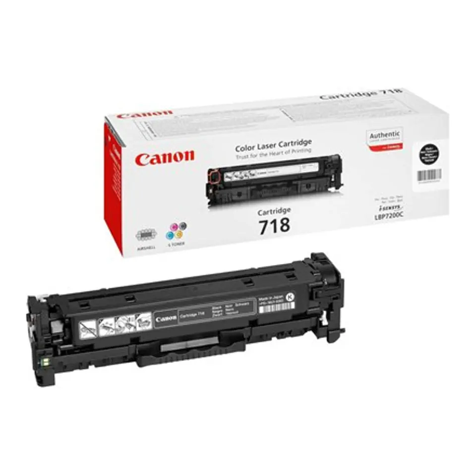 ⁨Canon CRG-718 Bk toner cartridge 1 pc(s) Original Black⁩ at Wasserman.eu