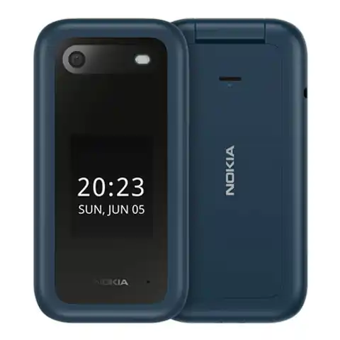 ⁨Nokia | 2660 Flip | Blue | 2.8 " | TFT LCD | 240 x 320 | Unisoc | 0.128 GB | Dual SIM | Nano-SIM | Yes | Main camera 0.3 MP | Secondary camera  MP | 1450  mAh | Bluetooth | 4.2⁩ at Wasserman.eu