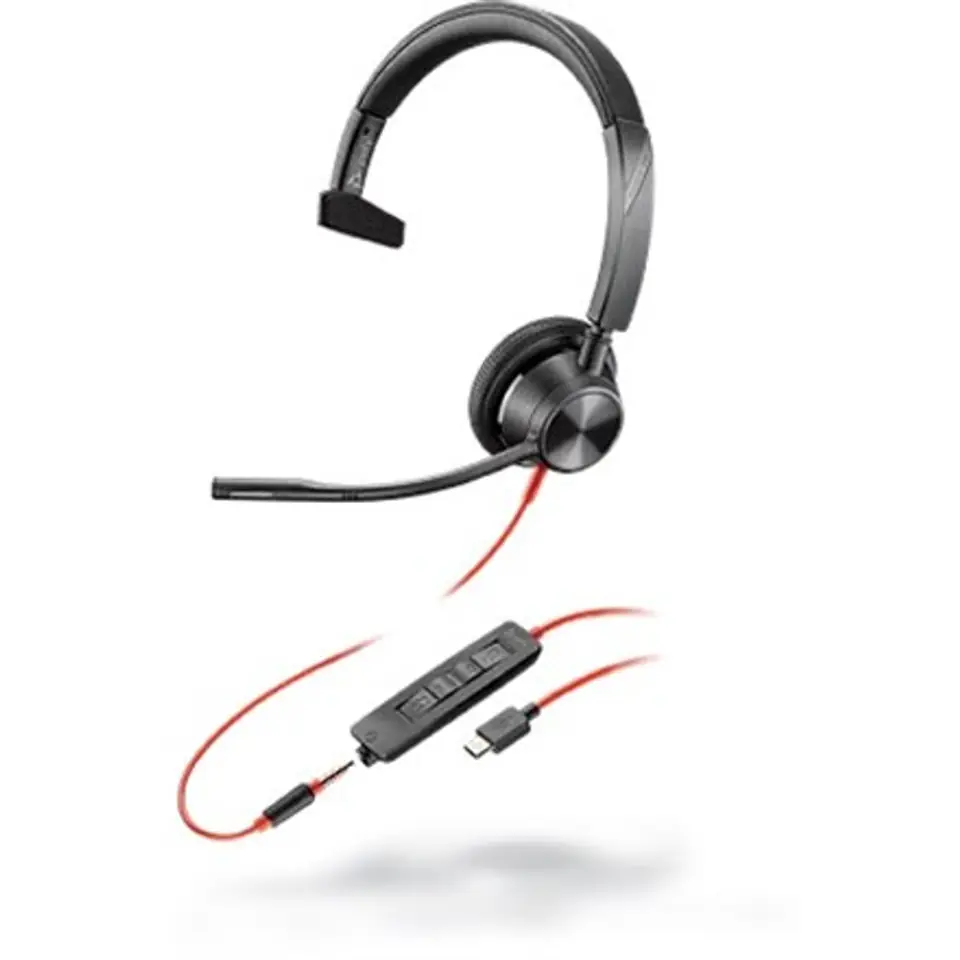 ⁨Poly Blackwire 3315, BW3315-M USB-C Poly | USB-C Headset | Built-in microphone | Yes | Black | USB Type-C | Wired | Blackwire 33⁩ w sklepie Wasserman.eu