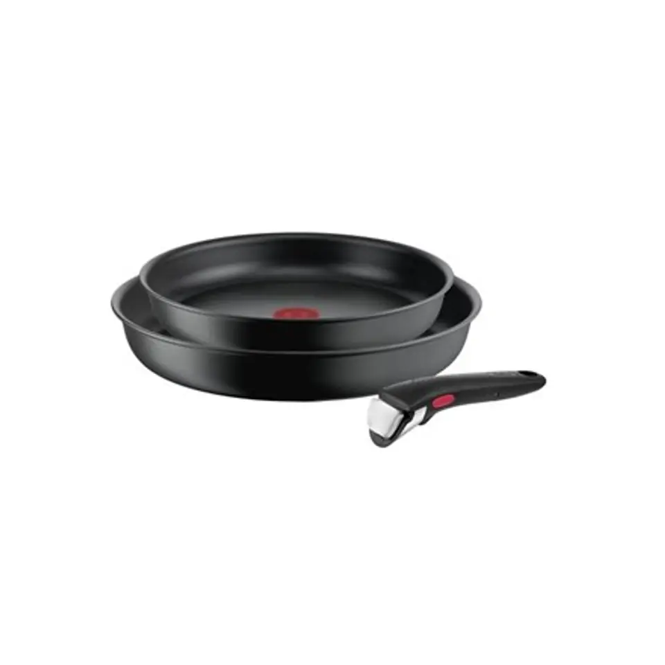 ⁨TEFAL Frypan set L7649253 Ingenio Ultimate Frying, Diameter 24/28 cm, Suitable for induction hob, Removable handle, Black⁩ at Wasserman.eu