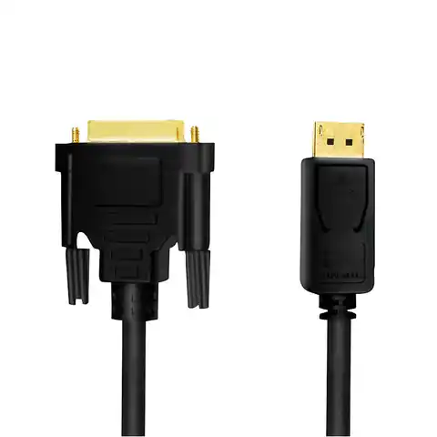 ⁨Kabel DisplayPort 1.2 do DVI 2m Czarny⁩ w sklepie Wasserman.eu