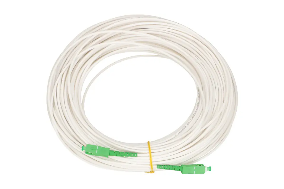 ⁨EXTRALINK PATCHCORD SC/APC-SC/APC SM G657A1 SIMPLEX 3.0MM 30M LSZH WHITE⁩ w sklepie Wasserman.eu