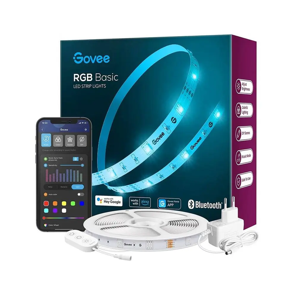 ⁨Govee H615A LED Strip Light 5m; Taśma LED; Wi-Fi, RGB⁩ at Wasserman.eu