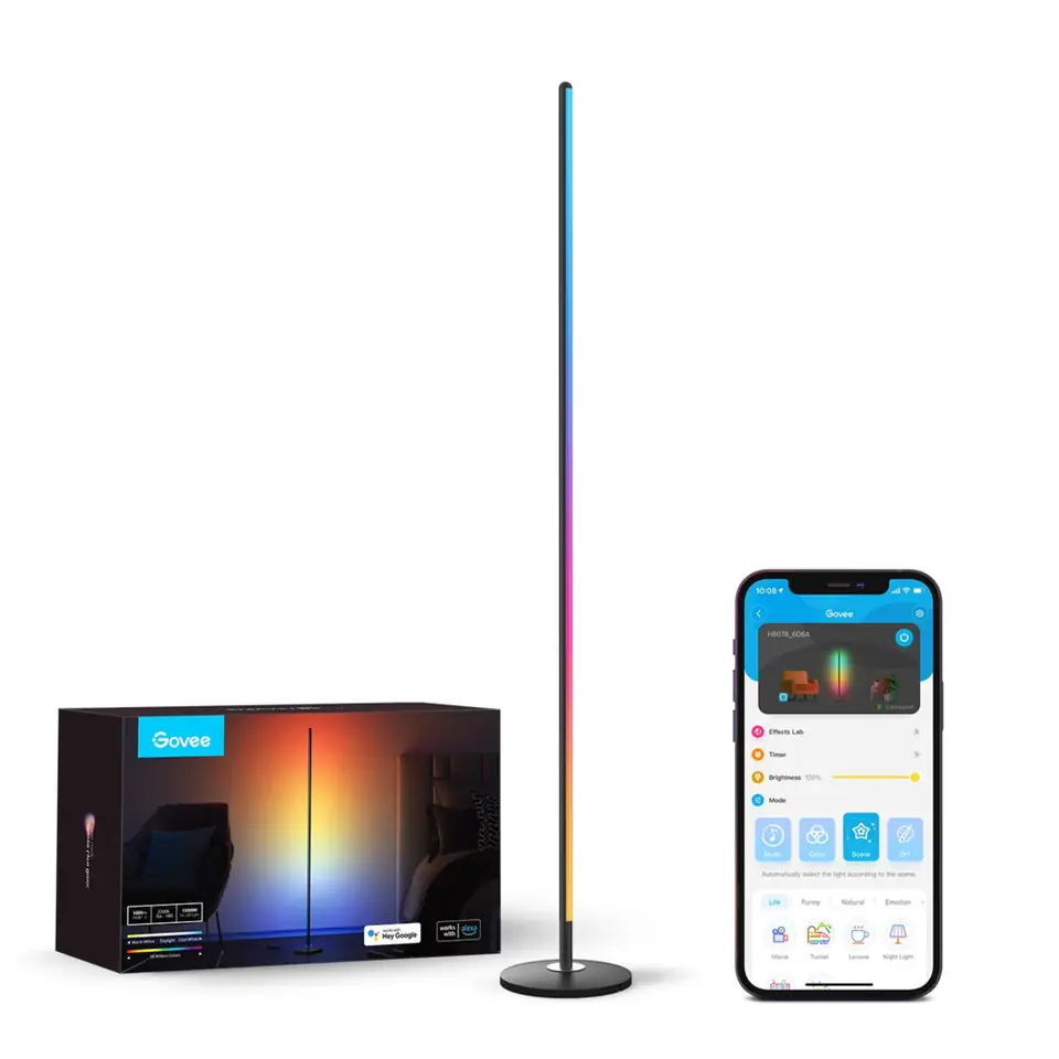 ⁨Govee LED Floor Lamp Smart floor lighting Black Wi-Fi/Bluetooth⁩ at Wasserman.eu