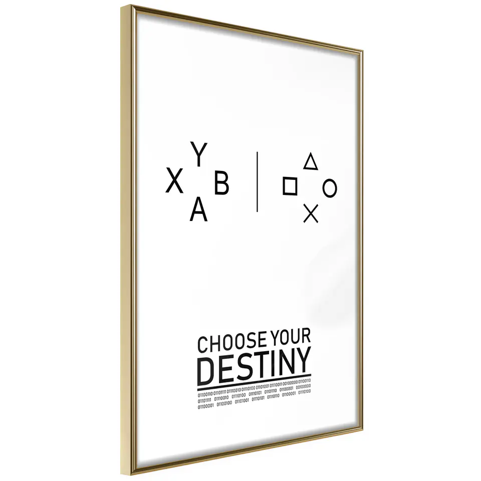 ⁨Plakat - Choose your destiny [Poster] (rozmiar 30x45, wykończenie Rama złota)⁩ w sklepie Wasserman.eu