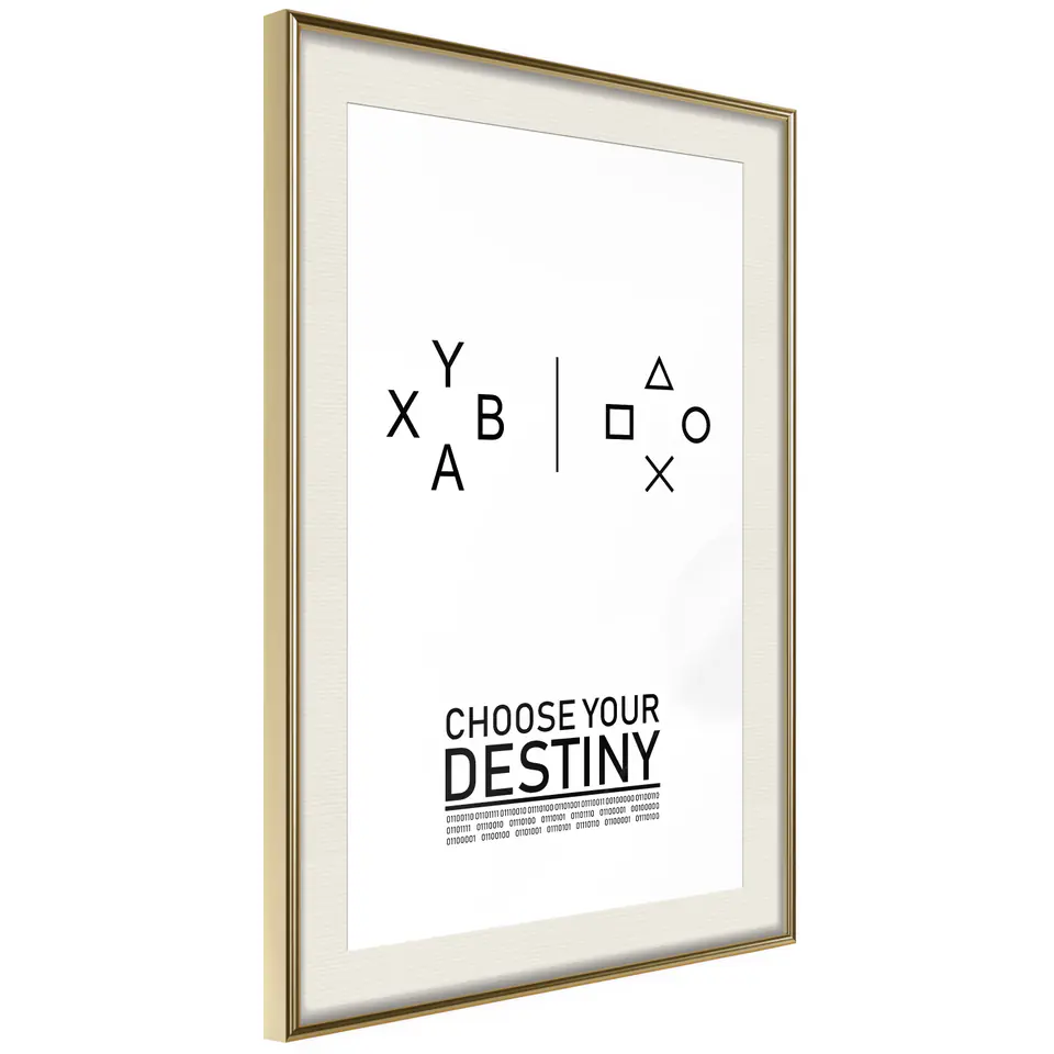 ⁨Poster - Which team are you on? (size 20x30, gold frame finish with passe-partout)⁩ at Wasserman.eu