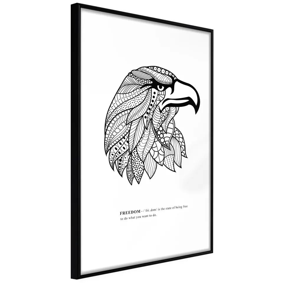 ⁨Poster - Symbol of freedom (size 20x30, finish Frame black)⁩ at Wasserman.eu