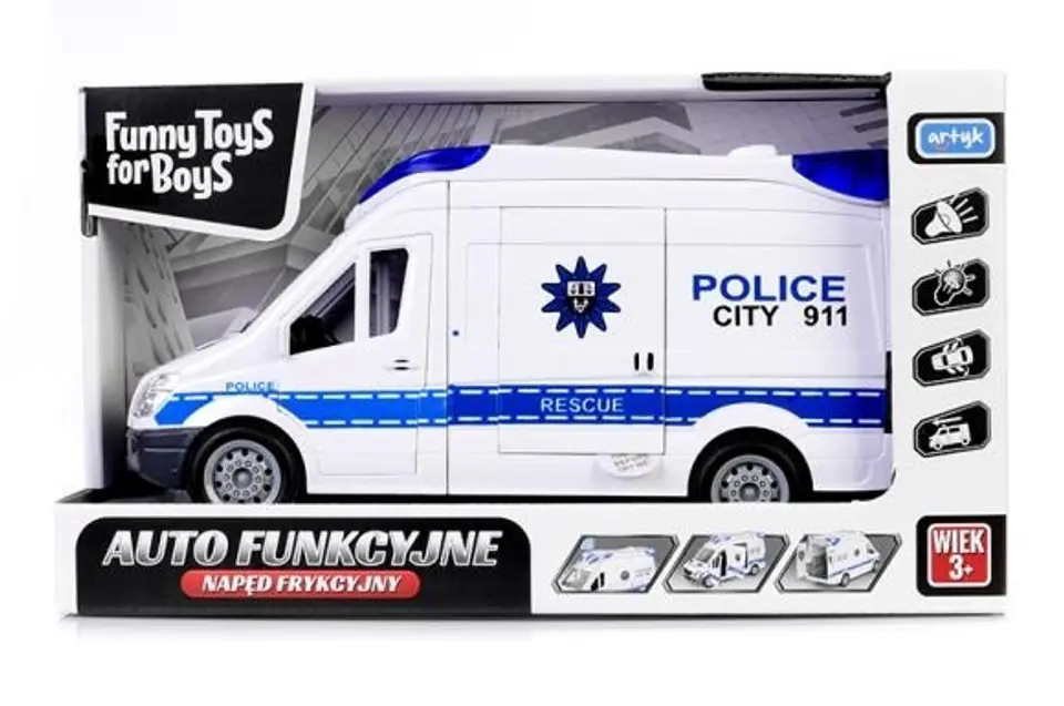 Artyl Police car with sound and light TFB at Wasserman.eu