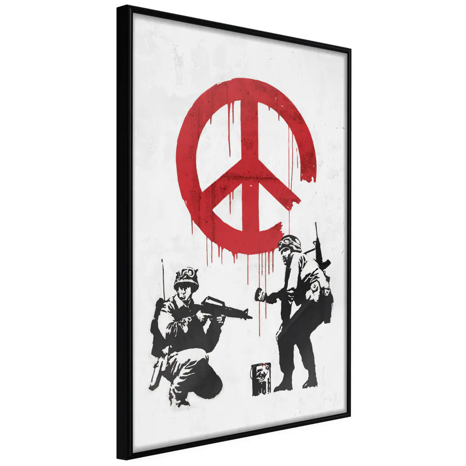 ⁨Poster - Banksy: CND Soldiers II (size 20x30, finish Frame black)⁩ at Wasserman.eu