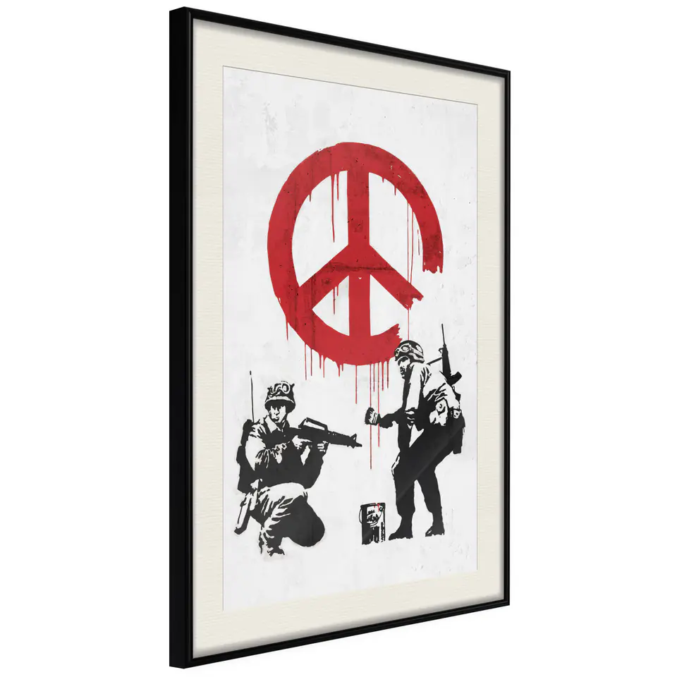 ⁨Plakat - Wojna i pokój [Poster] (rozmiar 40x60, wykończenie Rama czarna z passe-partout)⁩ w sklepie Wasserman.eu
