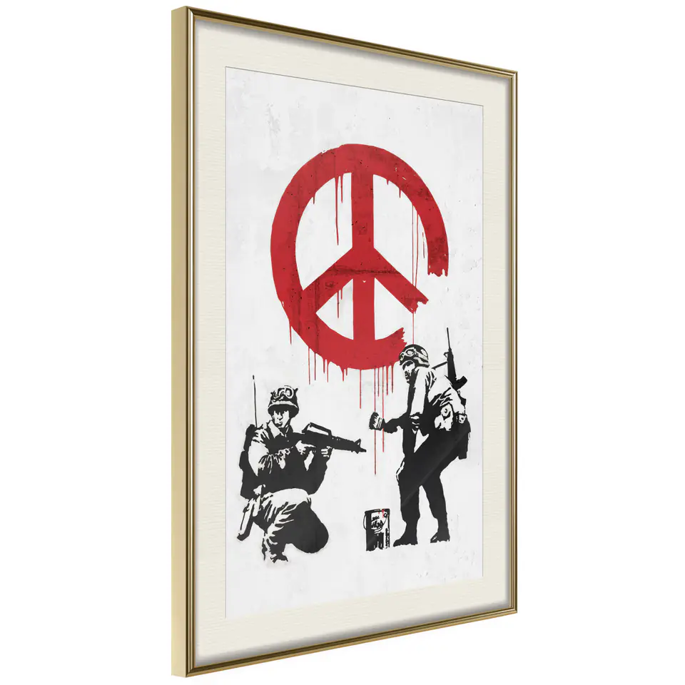 ⁨Plakat - Wojna i pokój [Poster] (rozmiar 20x30, wykończenie Rama złota z passe-partout)⁩ w sklepie Wasserman.eu