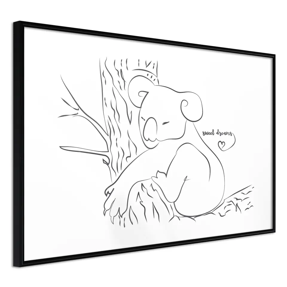 ⁨Poster - Resting koala (size 30x20, finish Frame black)⁩ at Wasserman.eu
