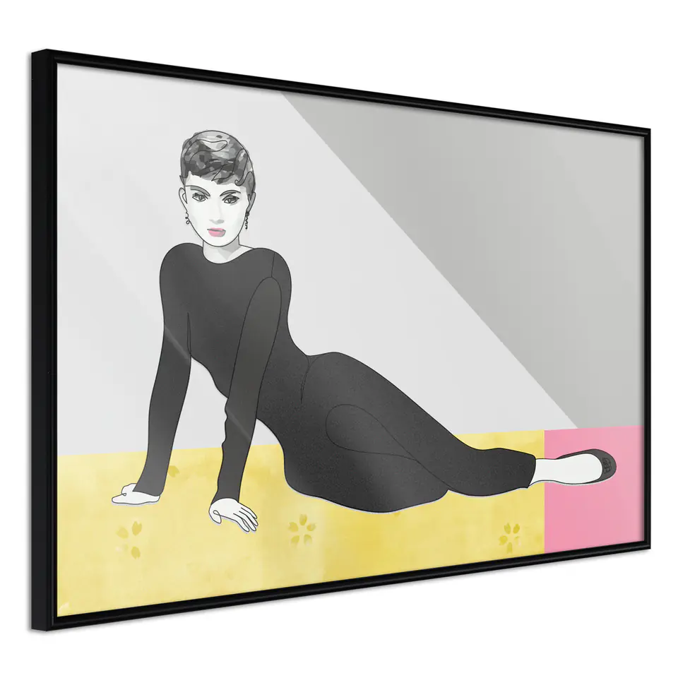 ⁨Plakat - Piękna Audrey [Poster] (rozmiar 45x30, wykończenie Rama czarna)⁩ w sklepie Wasserman.eu