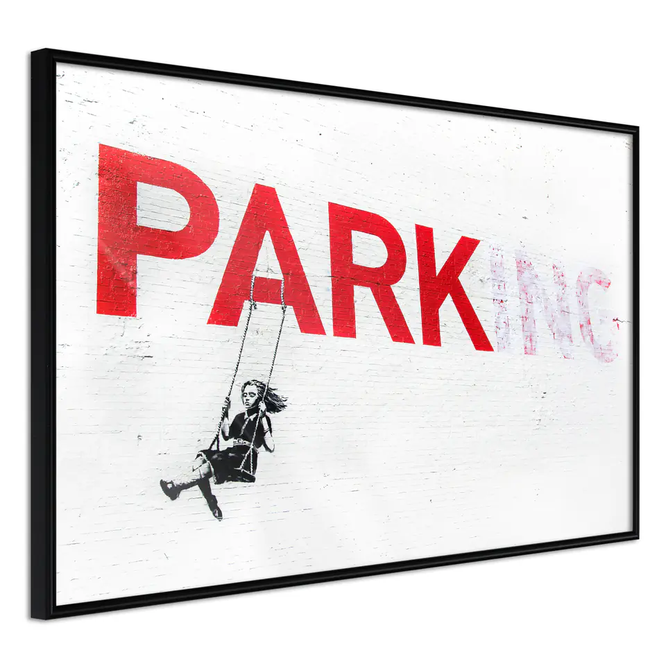 ⁨Poster - Banksy: Park(ing) (size 30x20, finish Frame black)⁩ at Wasserman.eu