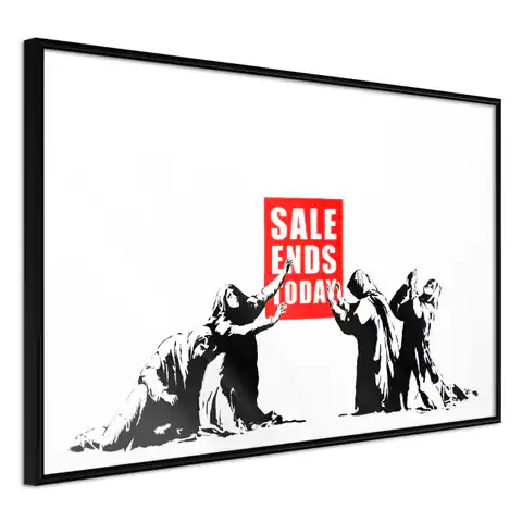 ⁨Poster - Banksy: Sale Ends (size 45x30, finish Frame black)⁩ at Wasserman.eu