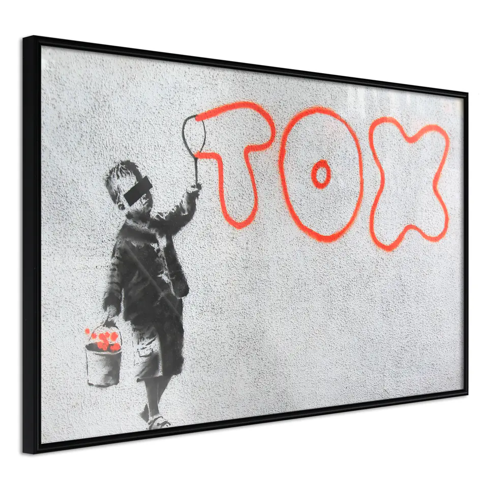 ⁨Poster - Banksy: Tox (size 30x20, finish Frame black)⁩ at Wasserman.eu