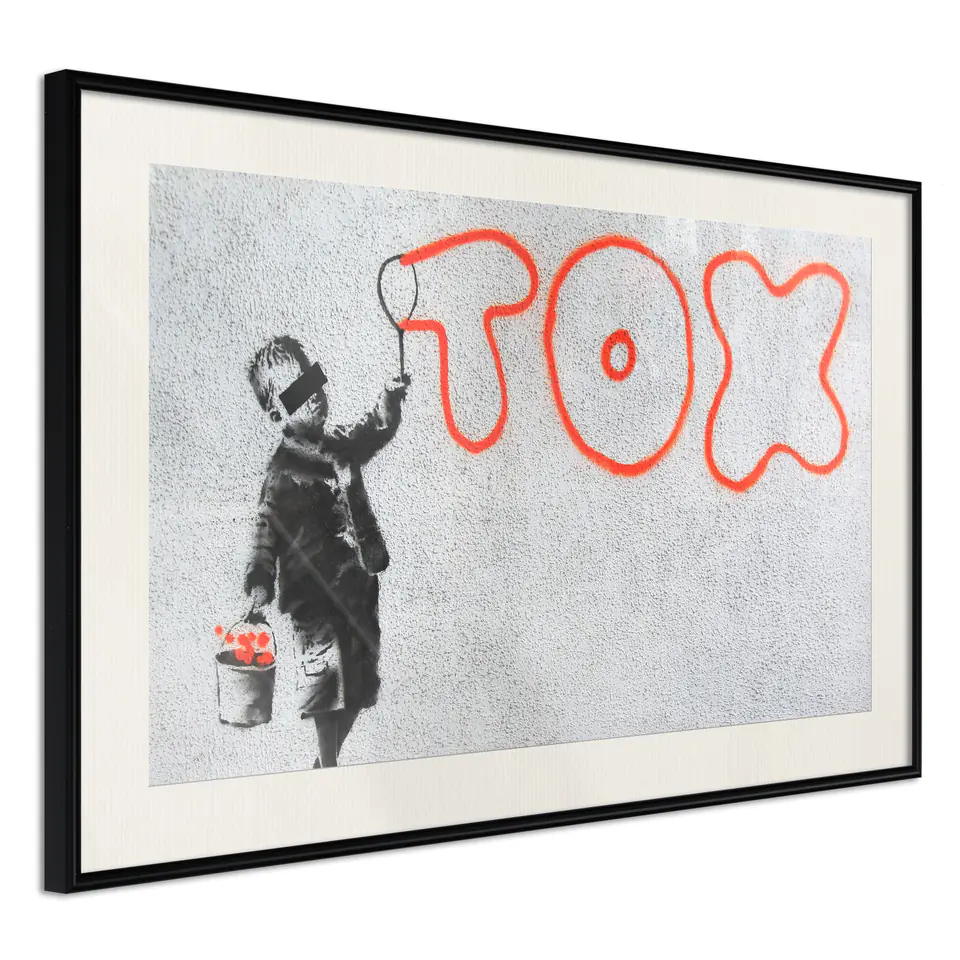 ⁨Poster - Banksy: Tox (size 30x20, finish Black frame with passe-partout)⁩ at Wasserman.eu