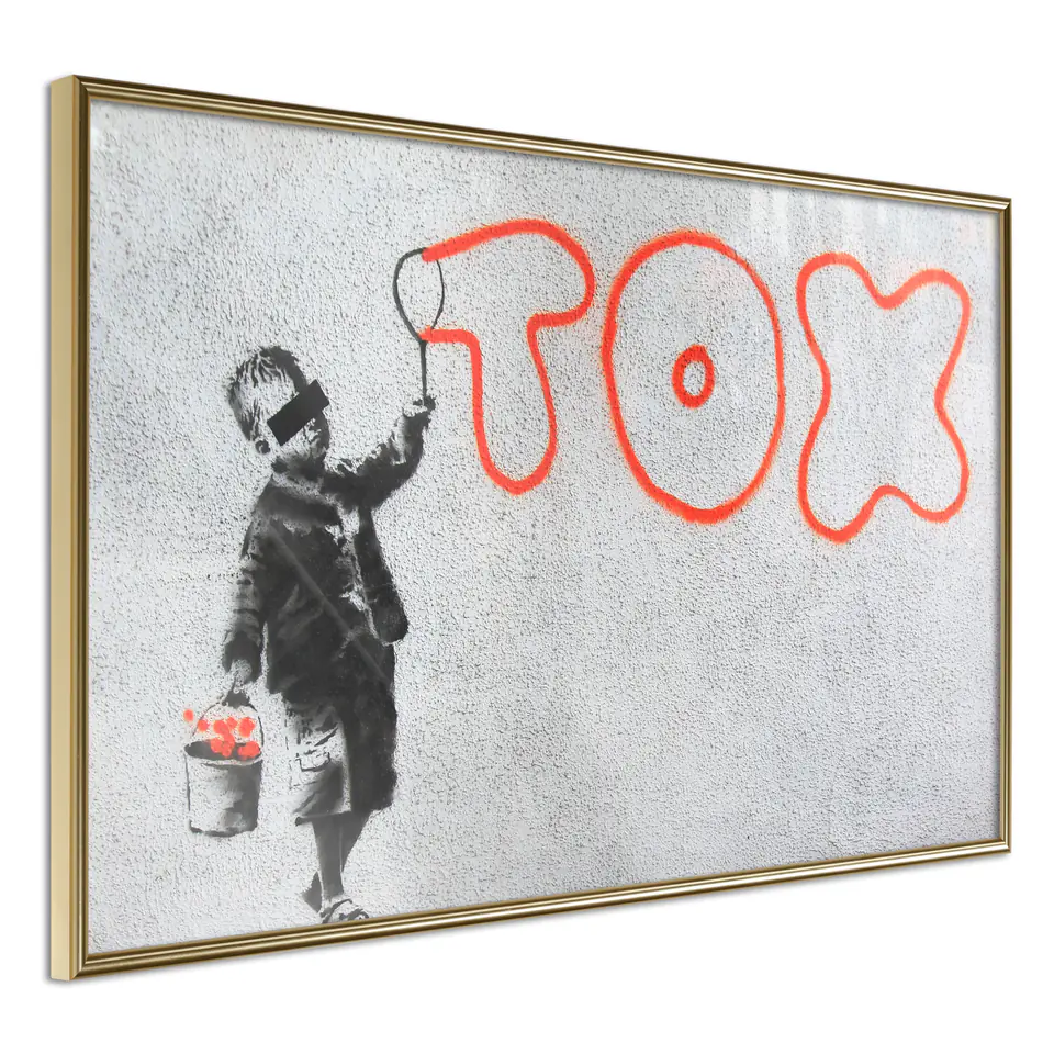 ⁨Poster - Banksy: Tox (size 30x20, finish Gold frame)⁩ at Wasserman.eu