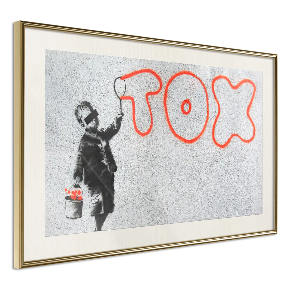 ⁨Poster - Banksy: Tox (size 30x20, finish Gold frame with passe-partout)⁩ at Wasserman.eu
