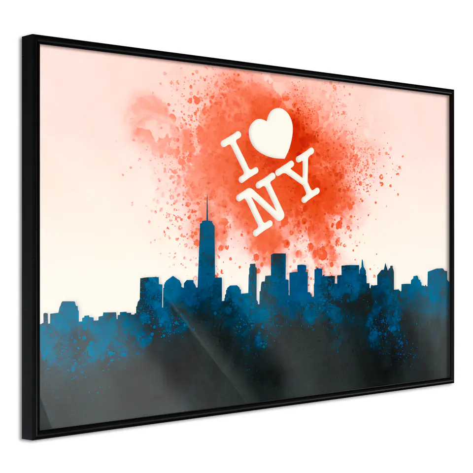 ⁨Plakat - I love NY [Poster] (rozmiar 30x20, wykończenie Rama czarna)⁩ w sklepie Wasserman.eu