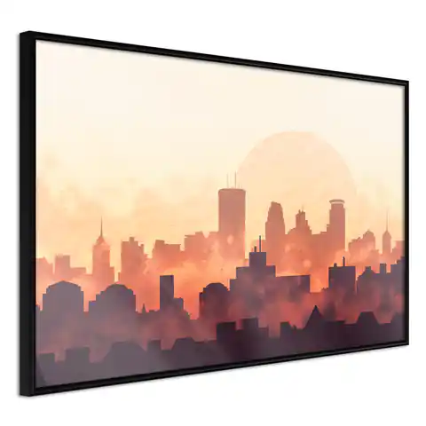 ⁨Poster - Melancholy of the Sunset (size 45x30, finish Frame black)⁩ at Wasserman.eu