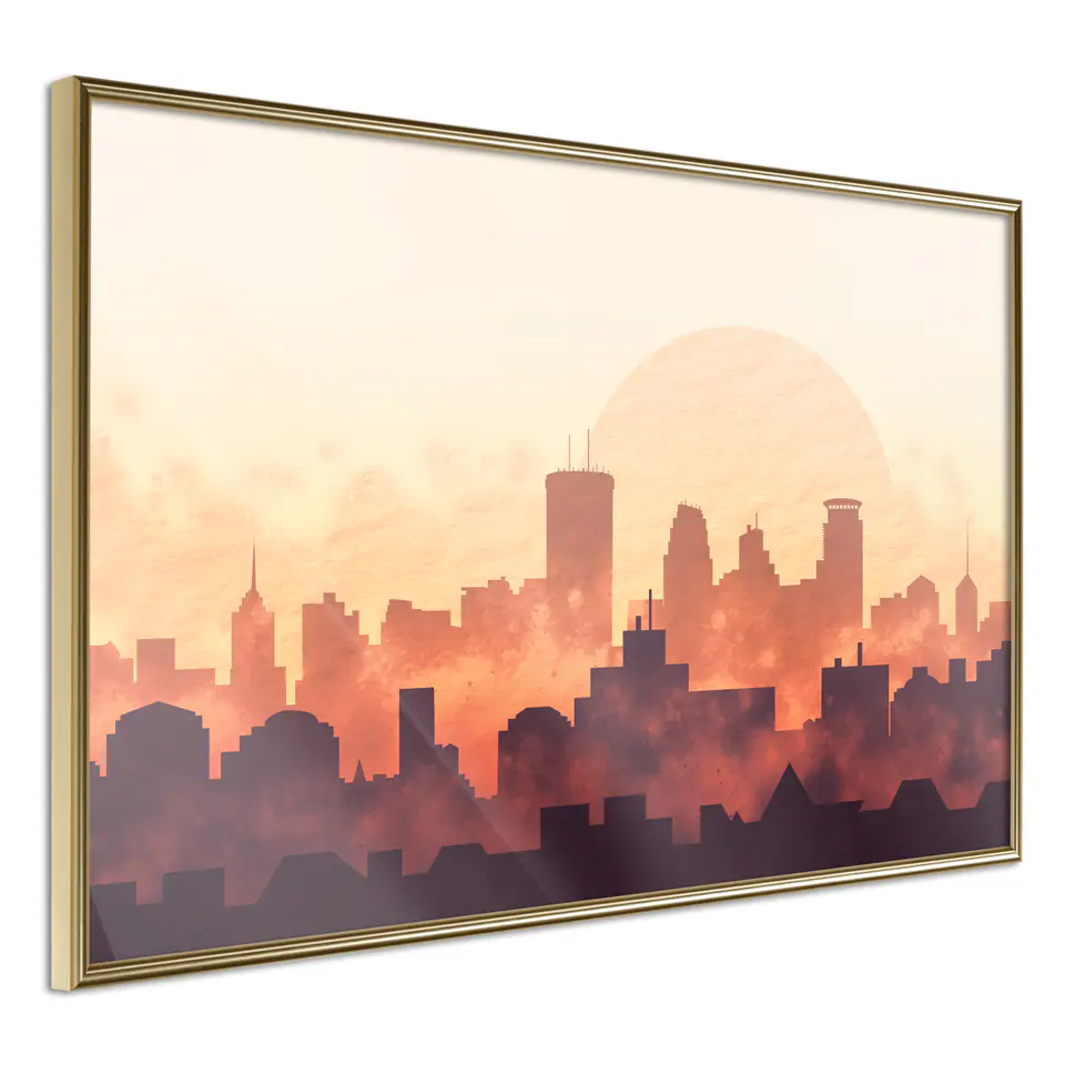 ⁨Poster - Melancholy of the Sunset (size 30x20, finish Gold frame)⁩ at Wasserman.eu