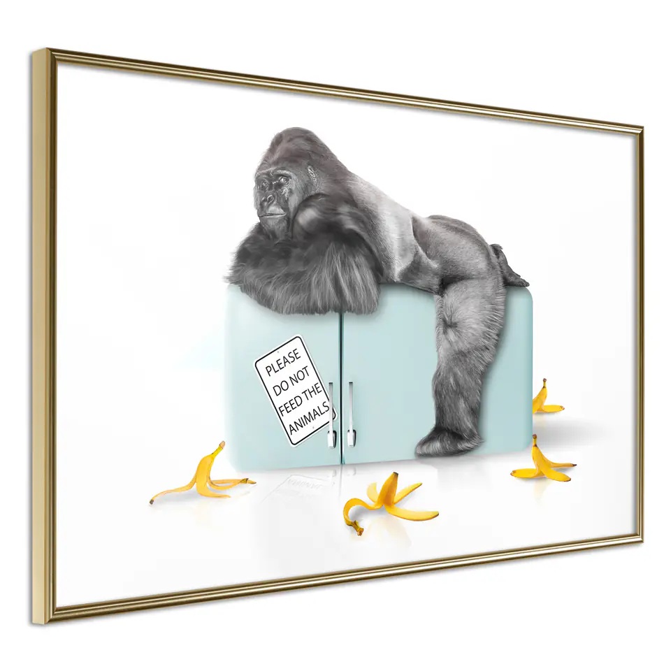 ⁨Poster - Break the rules (size 45x30, finish Gold frame)⁩ at Wasserman.eu