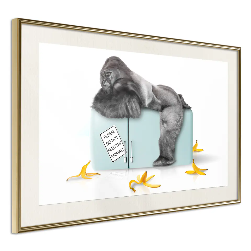 ⁨Poster - Break the rules (size 30x20, finish Gold frame with passe-partout)⁩ at Wasserman.eu