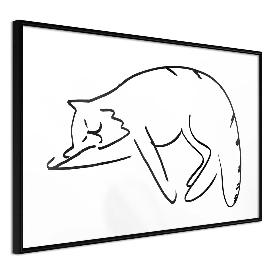⁨Plakat - Kocie sny [Poster] (rozmiar 30x20, wykończenie Rama czarna)⁩ w sklepie Wasserman.eu