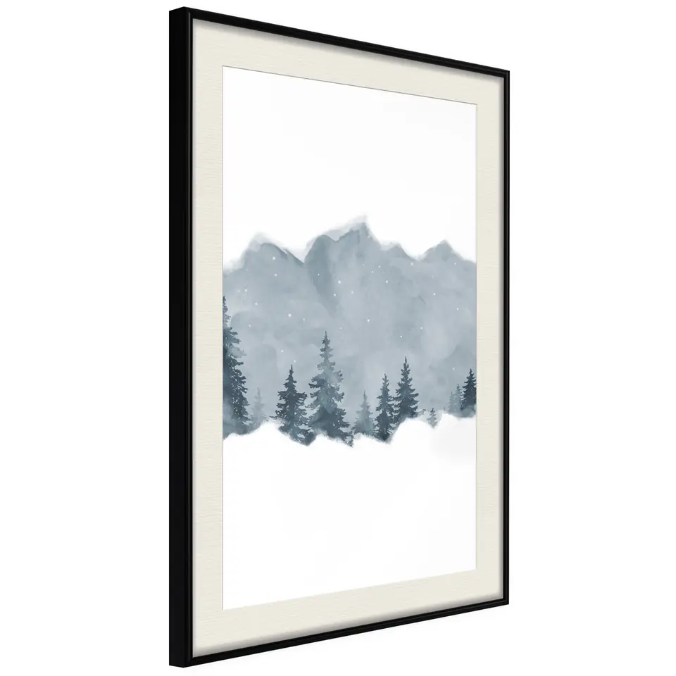 ⁨Plakat - Wycinek Syberii [Poster] (rozmiar 40x60, wykończenie Rama czarna z passe-partout)⁩ w sklepie Wasserman.eu