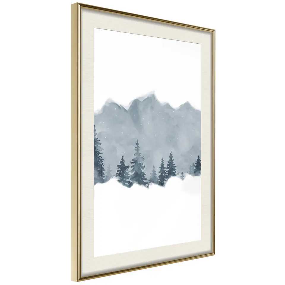 ⁨Poster - Taiga (size 20x30, finish Gold frame with passe-partout)⁩ at Wasserman.eu