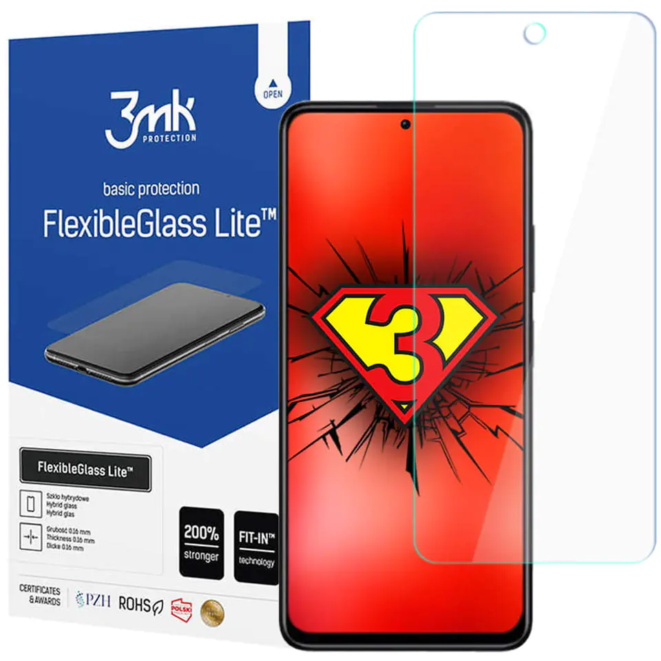 ⁨Niepękające szkło hybrydowe 3mk Flexible Glass Lite do Redmi Note 11s/11 4G/ Poco M4 Pro 4G⁩ w sklepie Wasserman.eu