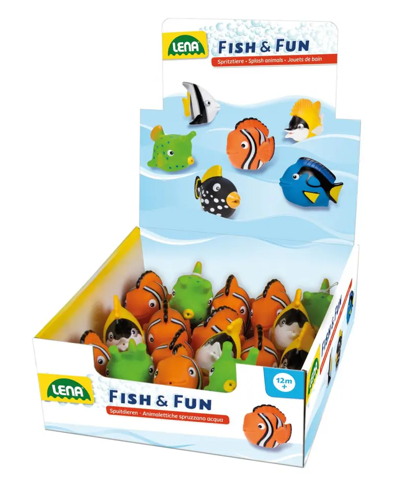 ⁨Lena Splish Splash Fish 6,5 cm Display 18 pcs⁩ at Wasserman.eu