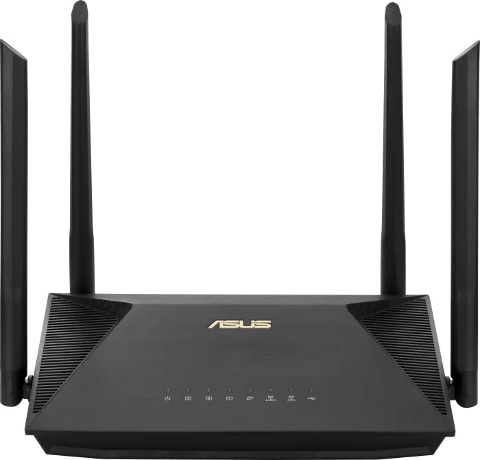 ⁨ASUS RT-AX53U wireless router Gigabit Ethernet Dual-band (2.4 GHz / 5 GHz) 4G Black⁩ at Wasserman.eu