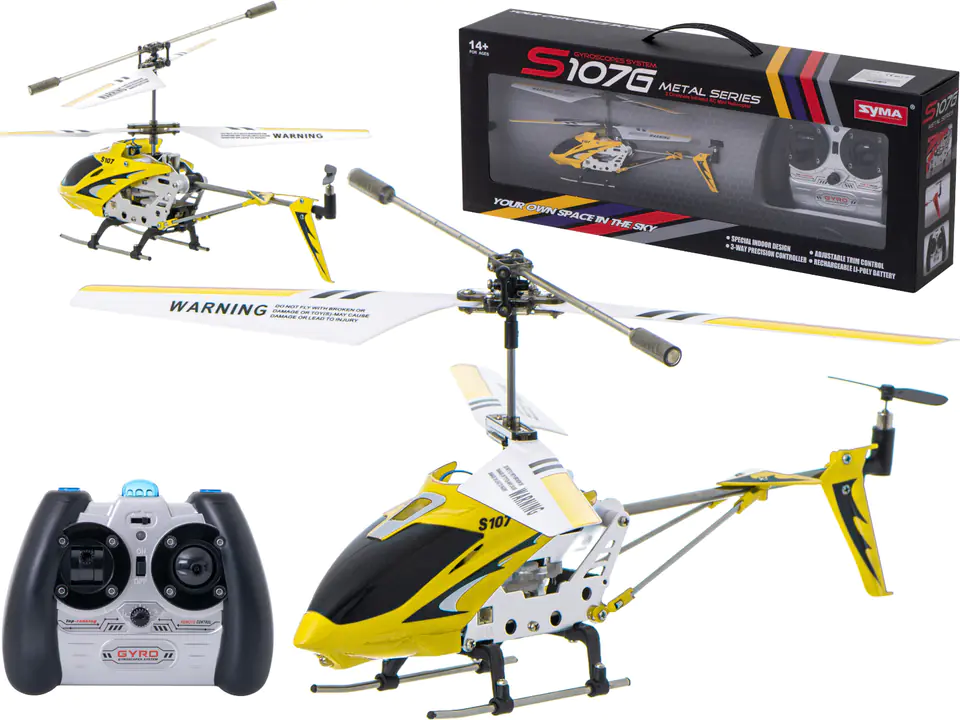 ⁨Syma S107G RC Helicopter (yellow)⁩ at Wasserman.eu