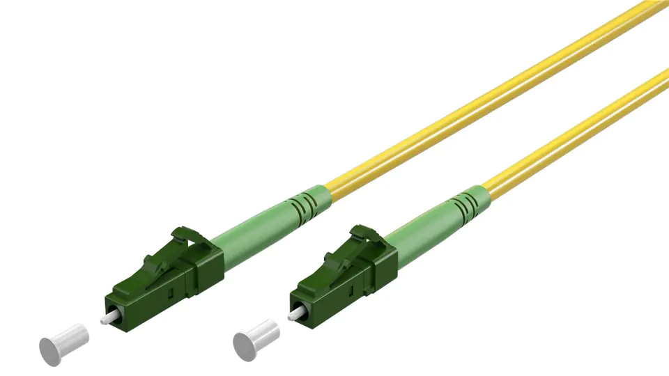 ⁨Patchcord optyczny SIMPLEX OS2 LC-APC Goobay 25m⁩ w sklepie Wasserman.eu