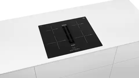 ⁨Bosch PIE611B15E Induction hob with built-in hood, Number of burners/cooking zones 4, TouchSelect Control, Timer, Black, Display⁩ at Wasserman.eu
