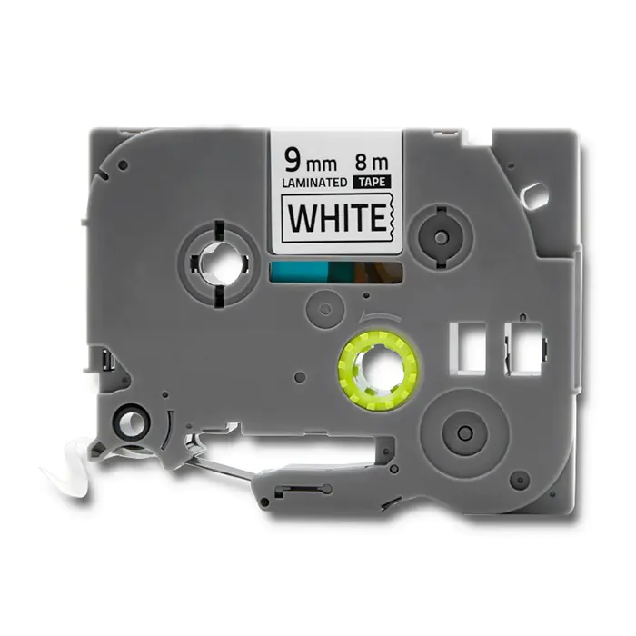 ⁨Qoltec Tape for BROTHER TZe-221 | 9mm x 8m | White/ Black print (0NC)⁩ at Wasserman.eu
