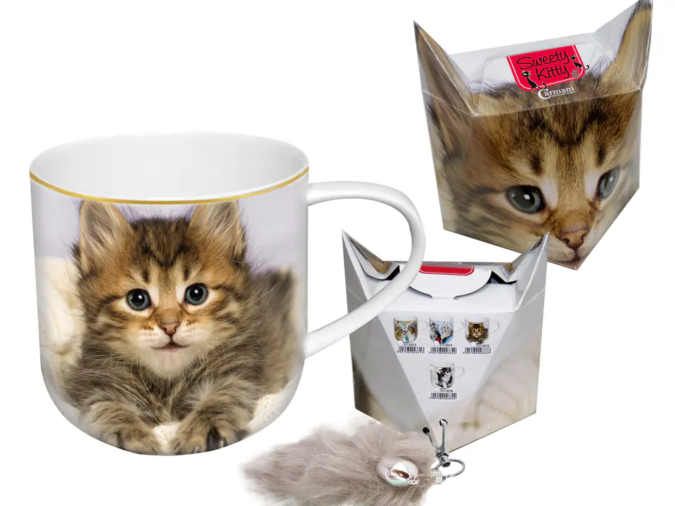 ⁨Mug - kitten + box with a tail⁩ at Wasserman.eu