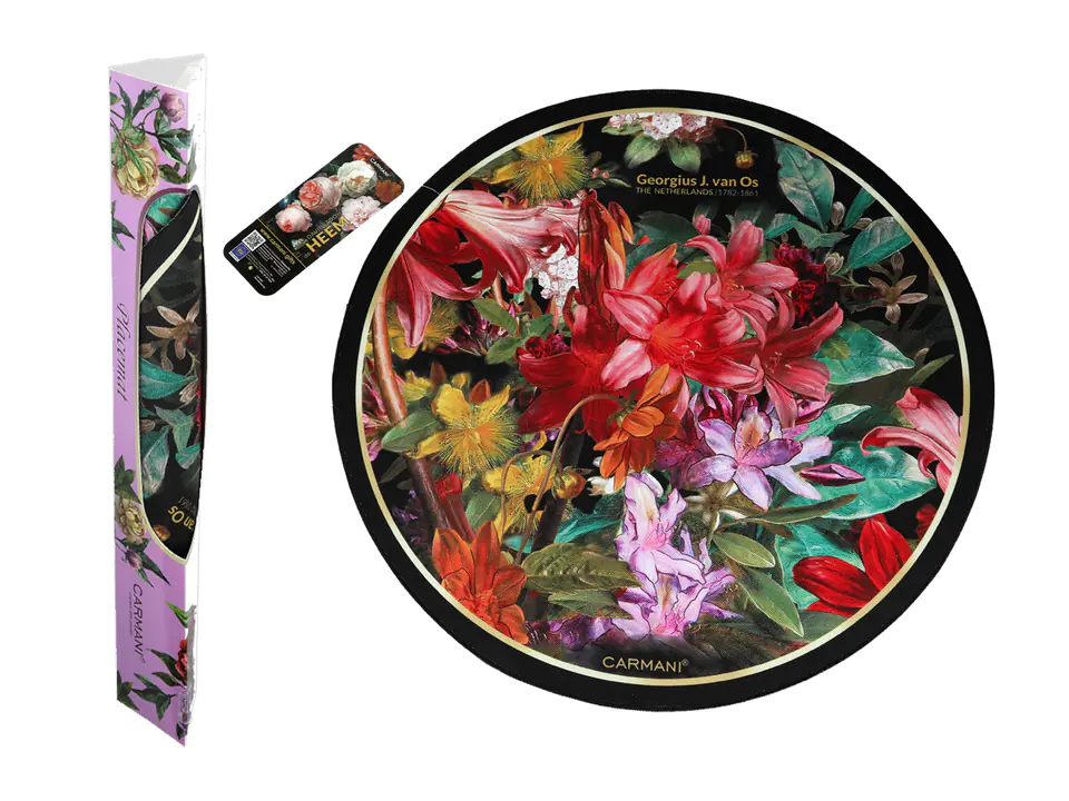 ⁨Round table pad - Baroque flowers, lilies (CARMANI)⁩ at Wasserman.eu